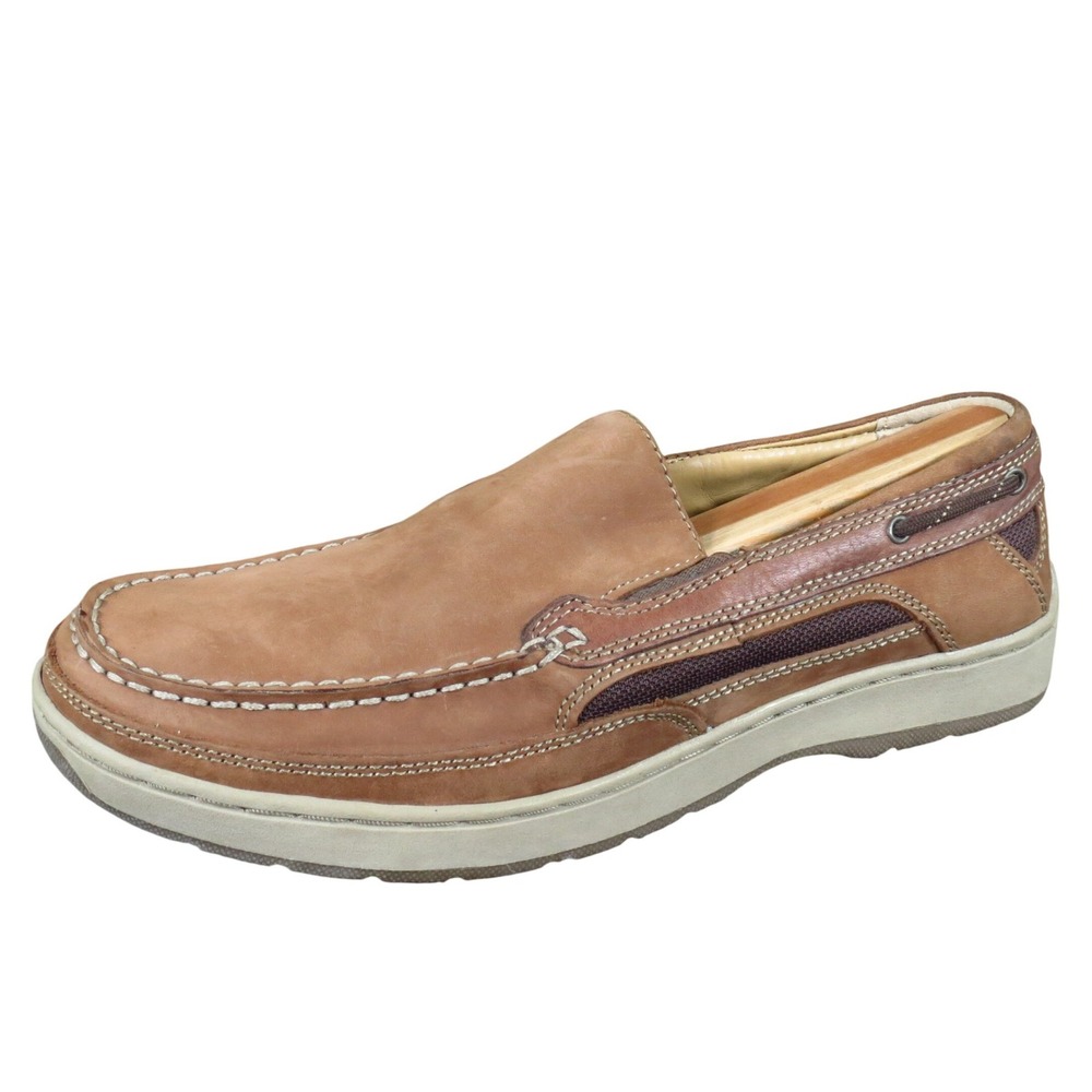 Nunn Bush 84165-246 Mens Leather Boat Shoe Loafers Size 9M Casual Brown Slip-On